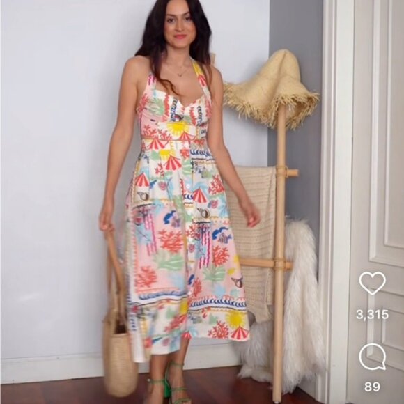 Zara 2-piece PATCHWORK PRINT TOP and PATCHWORK PRINTED CAPE SKIRT - Picture 6 of 11